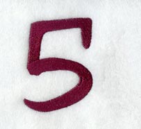Casual Serif Number 5 (3 Inch)