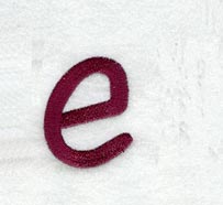 Casual Serif Lower Case Letter e (3 Inch)