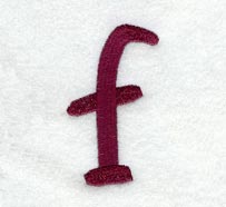 Casual Serif Lower Case Letter f (3 Inch)