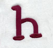 Casual Serif Lower Case Letter h (3 Inch)