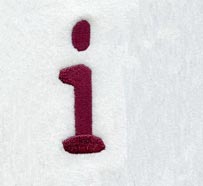 Casual Serif Lower Case Letter i (3 Inch)