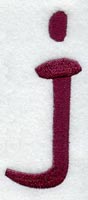 Casual Serif Lower Case Letter j (3 Inch)