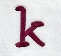 Casual Serif Lower Case Letter k (3 Inch)