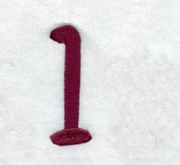 Casual Serif Lower Case Letter l (3 Inch)