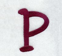 Casual Serif Lower Case Letter p (3 Inch)