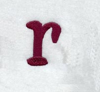 Casual Serif Lower Case Letter r (3 Inch)