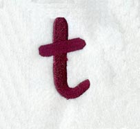 Casual Serif Lower Case Letter t (3 Inch)
