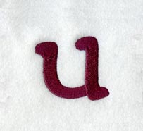 Casual Serif Lower Case Letter u (3 Inch)