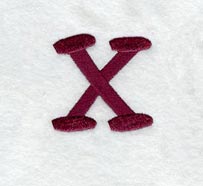 Casual Serif Lower Case Letter x (3 Inch)