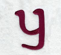 Casual Serif Lower Case Letter y (3 Inch)