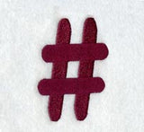 Casual Serif Number Sign (3 Inch)