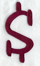 Casual Serif Dollar Sign (3 Inch)