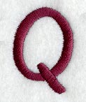 Casual Serif Letter Q (3 Inch)