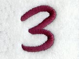 Casual Serif Number 3 (3 Inch)
