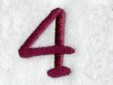 Casual Serif Number 4 (3 Inch)