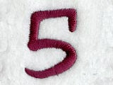 Casual Serif Number 5 (3 Inch)