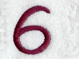 Casual Serif Number 6 (3 Inch)