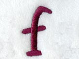 Casual Serif Lower Case Letter f (3 Inch)