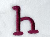 Casual Serif Lower Case Letter h (3 Inch)