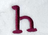 Casual Serif Lower Case Letter h (3 Inch)