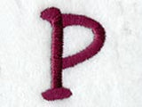 Casual Serif Lower Case Letter p (3 Inch)