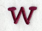 Casual Serif Lower Case Letter w (3 Inch)