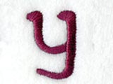 Casual Serif Lower Case Letter y (3 Inch)