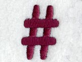 Casual Serif Number Sign (3 Inch)