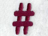 Casual Serif Number Sign (3 Inch)