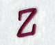 Casual Serif Letter Z (3 Inch)
