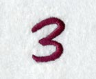 Casual Serif Number 3 (3 Inch)