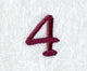 Casual Serif Number 4 (3 Inch)