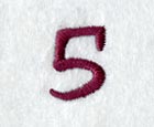 Casual Serif Number 5 (3 Inch)