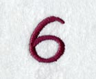 Casual Serif Number 6 (3 Inch)