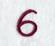 Casual Serif Number 6 (3 Inch)