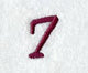 Casual Serif Number 7 (3 Inch)
