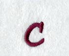 Casual Serif Lower Case Letter c (3 Inch)