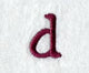 Casual Serif Lower Case Letter d (3 Inch)