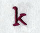 Casual Serif Lower Case Letter k (3 Inch)
