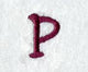 Casual Serif Lower Case Letter p (3 Inch)