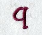 Casual Serif Lower Case Letter q (3 Inch)