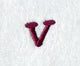 Casual Serif Lower Case Letter v (3 Inch)