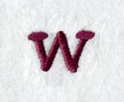 Casual Serif Lower Case Letter w (3 Inch)