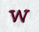 Casual Serif Lower Case Letter w (3 Inch)