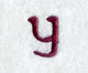 Casual Serif Lower Case Letter y (3 Inch)