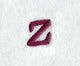 Casual Serif Lower Case Letter z (3 Inch)