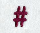Casual Serif Number Sign (3 Inch)