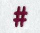 Casual Serif Number Sign (3 Inch)