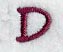 Casual Serif Letter D (3 Inch)