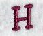 Casual Serif Letter H (3 Inch)